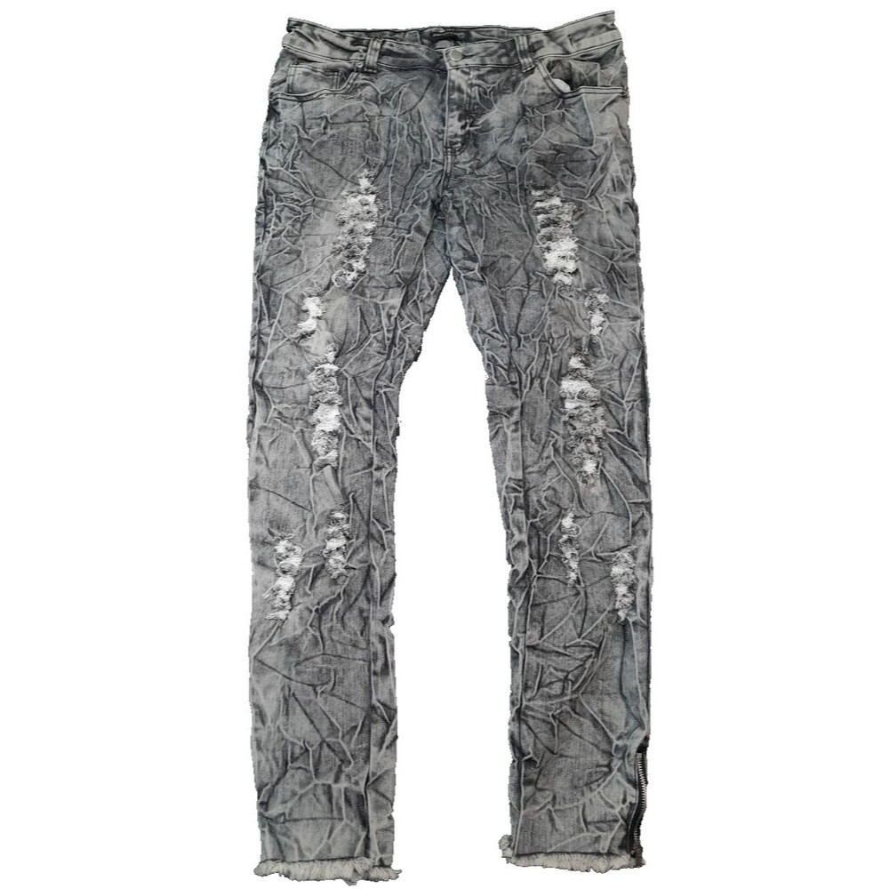 Twentyone Black mid-rise skinny flex jeans 18 marbled black and grey wash Rue21